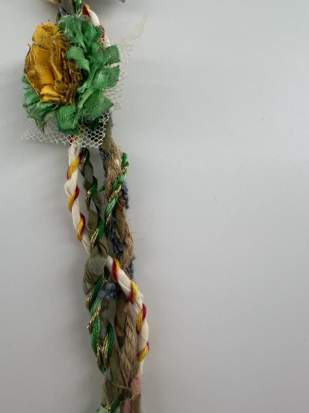 Handmade Crochet Bracelet Boho Snap Closure Flower Green Multicolor Jewelry